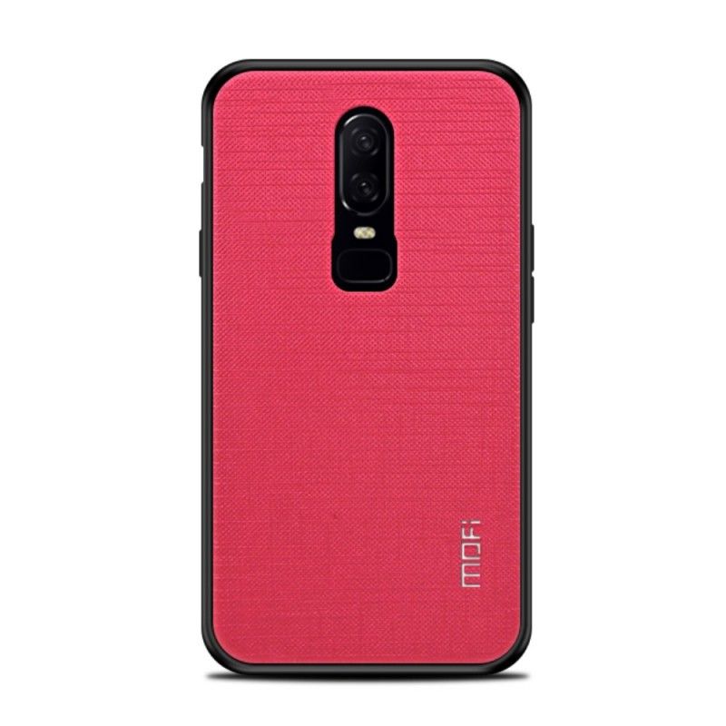 Hoesje voor OnePlus 6 Lichtblauw Magenta Mofi-Stof