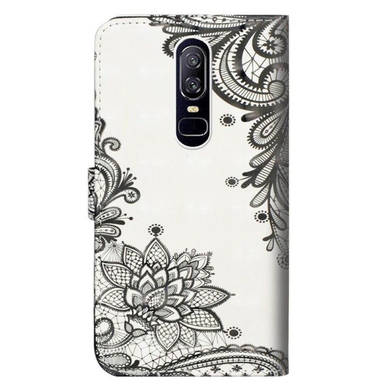 Leren Hoesje OnePlus 6 Chique Kant