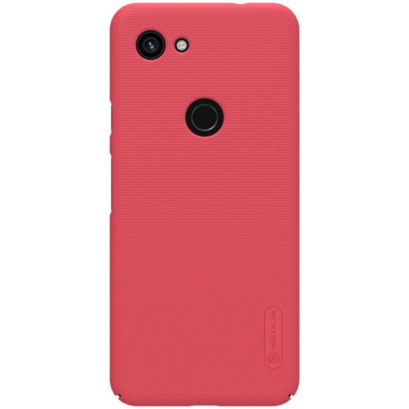 Cover Hoesje Google Pixel 3A XL Goud Rood Telefoonhoesje Stijve Frosted Nillkin