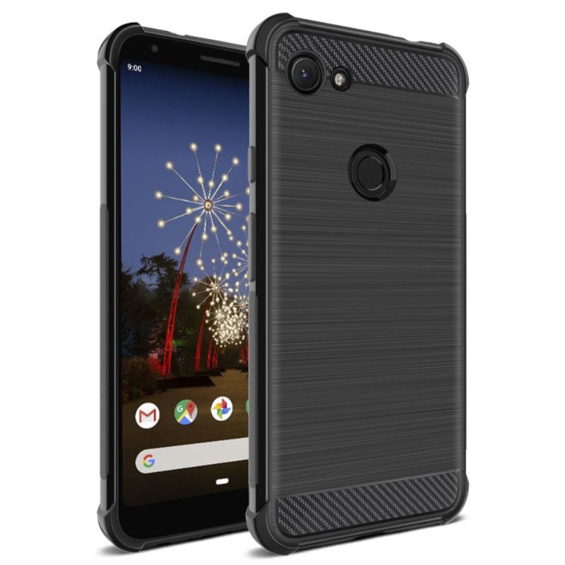 Hoesje voor Google Pixel 3A XL Imak Geborstelde Koolstofvezel