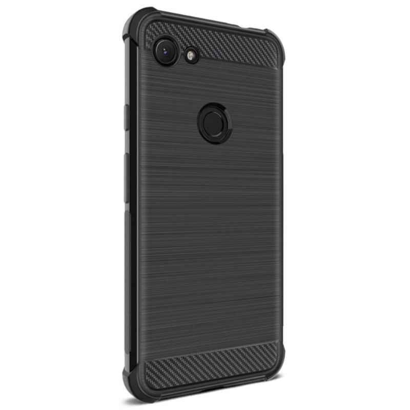 Hoesje voor Google Pixel 3A XL Imak Geborstelde Koolstofvezel