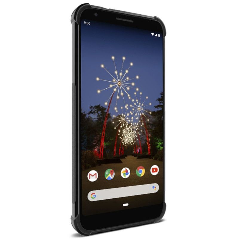 Hoesje voor Google Pixel 3A XL Imak Geborstelde Koolstofvezel