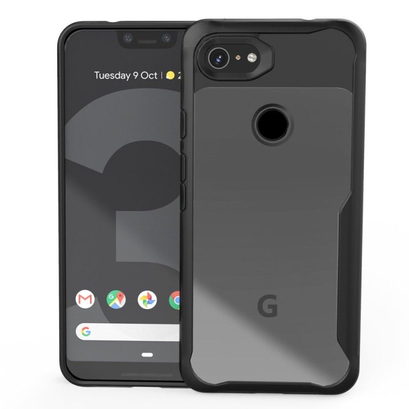 Hoesje voor Google Pixel 3A XL Rood Zwart Afgeschuinde Hybride