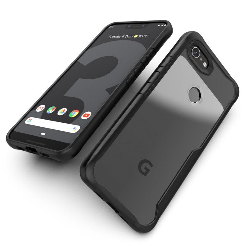 Hoesje voor Google Pixel 3A XL Rood Zwart Afgeschuinde Hybride