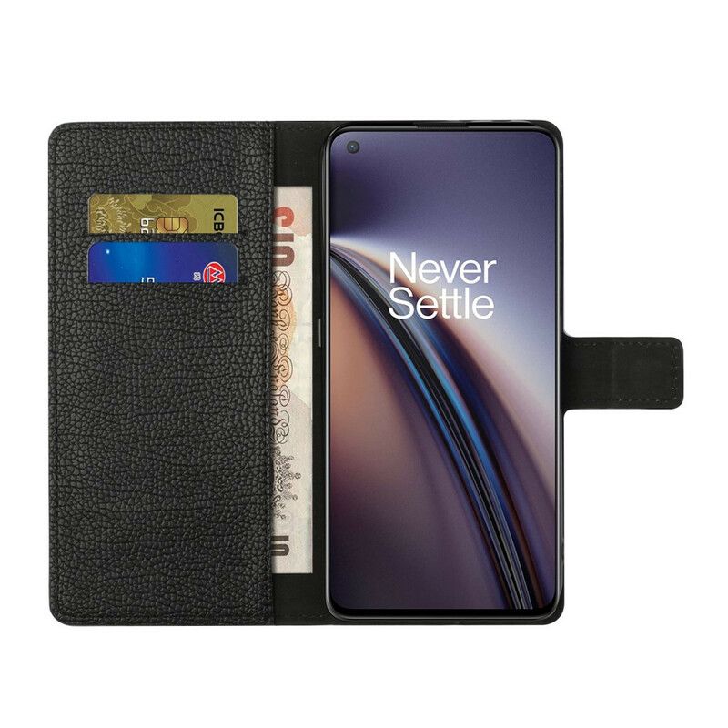 Bescherming Hoesje Oneplus Nord Ce 5g Litchi-leereffect