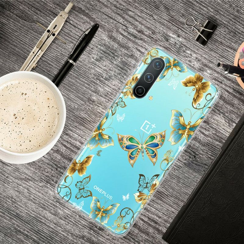 Case Hoesje Oneplus Nord Ce 5g Telefoonhoesje Vlinders Ontwerp