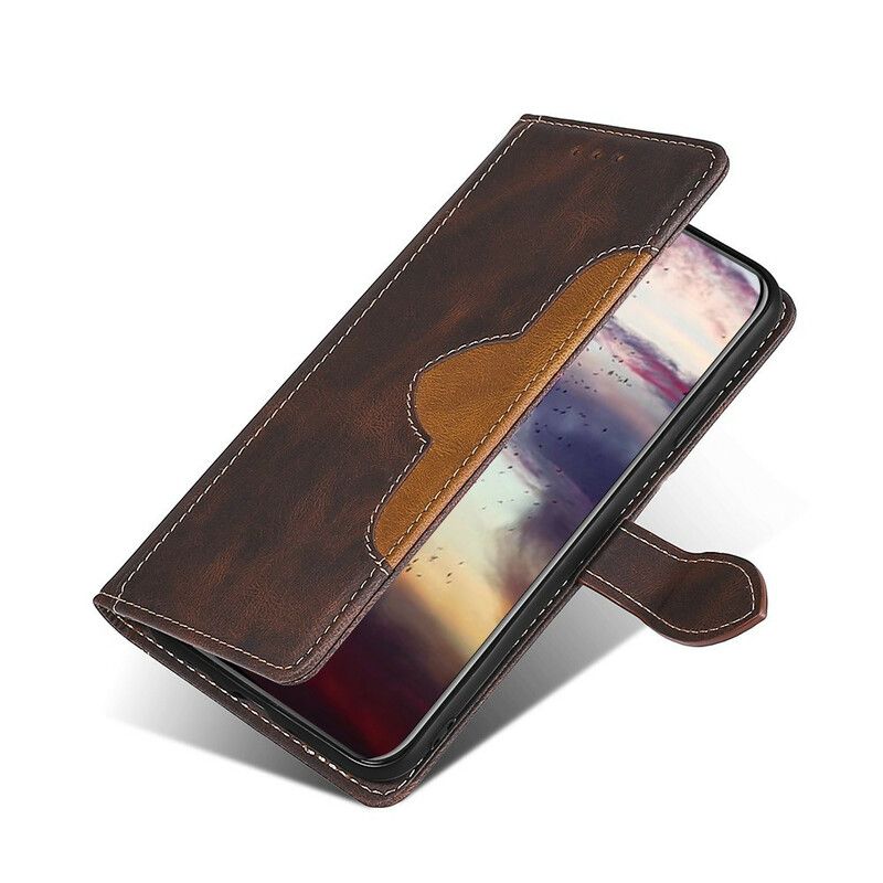 Flip Case Leren Oneplus Nord Ce 5g 5g Faux Leather Bicolor Stijlvol