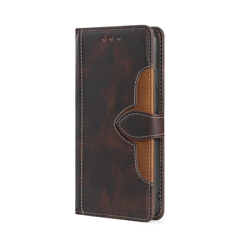 Flip Case Leren Oneplus Nord Ce 5g 5g Faux Leather Bicolor Stijlvol