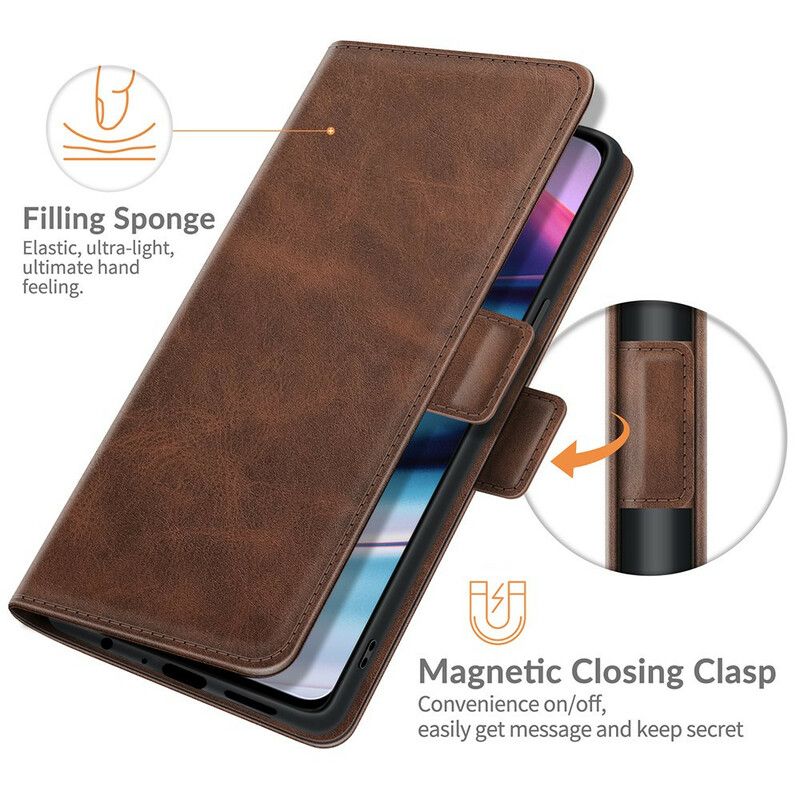 Flip Case Leren Oneplus Nord Ce 5g Klassieke Dubbele Klep