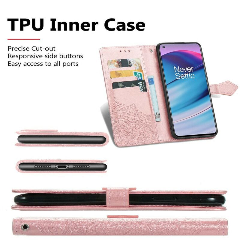 Flip Case Leren Oneplus Nord Ce 5g Mandala Middeleeuwen