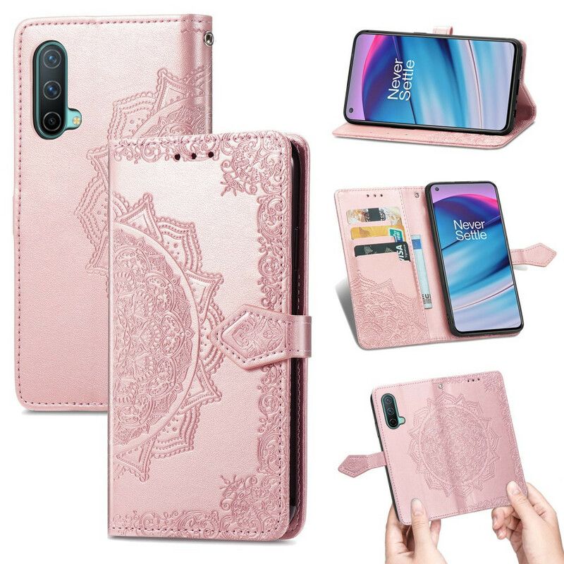 Flip Case Leren Oneplus Nord Ce 5g Mandala Middeleeuwen