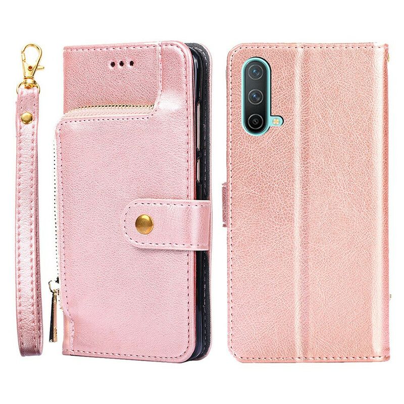 Flip Case Leren Oneplus Nord Ce 5g 5g Portemonnee Met Rits