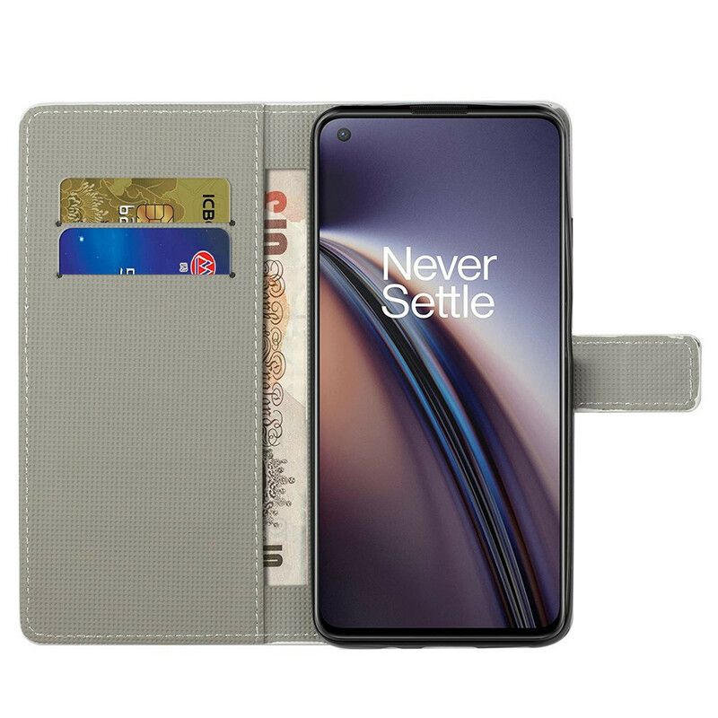 Folio-hoesje Oneplus Nord Ce 5g Telefoonhoesje Tropische Bloemen