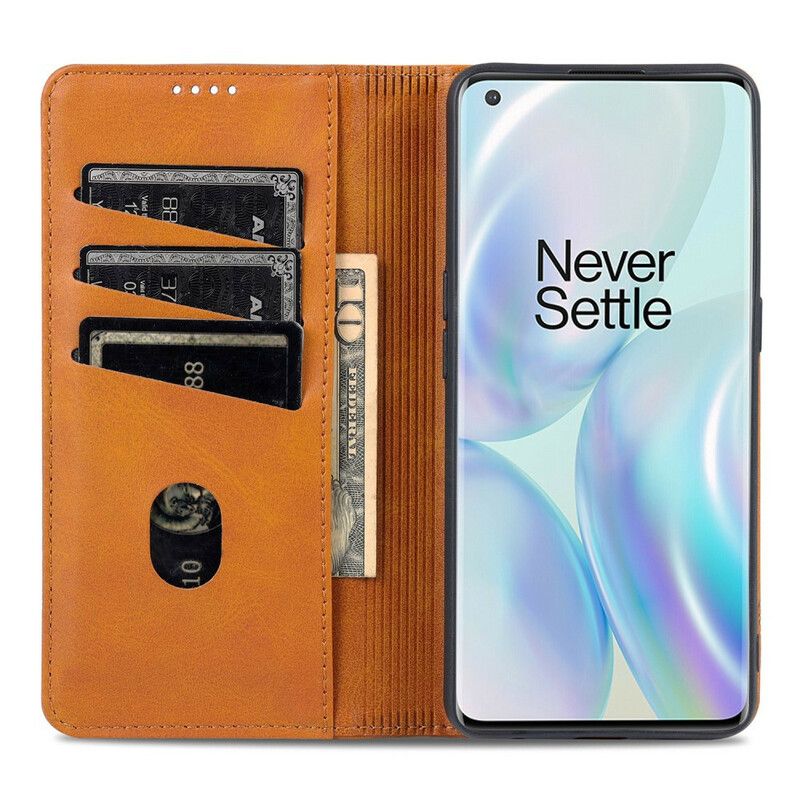 Folio-hoesje Voor Oneplus Nord Ce 5g Azns Lederen Stijl