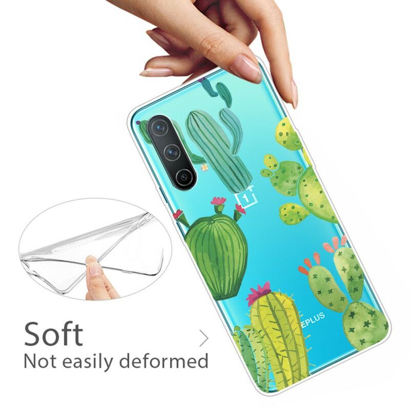 Hoesje Oneplus Nord Ce 5g Aquarel Cactus Bescherming Hoesje