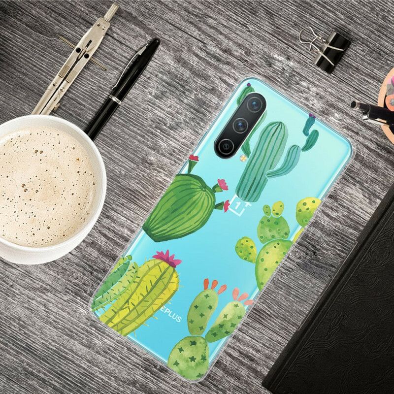 Hoesje Oneplus Nord Ce 5g Aquarel Cactus Bescherming Hoesje