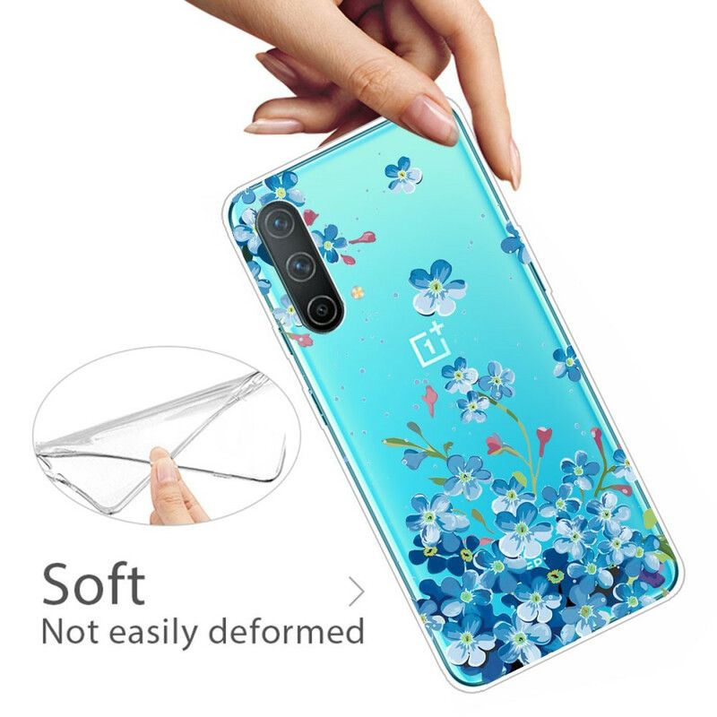 Hoesje Oneplus Nord Ce 5g Blauwe Bloemen