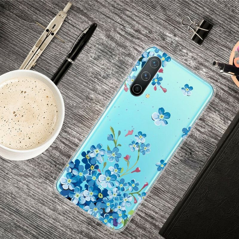 Hoesje Oneplus Nord Ce 5g Blauwe Bloemen