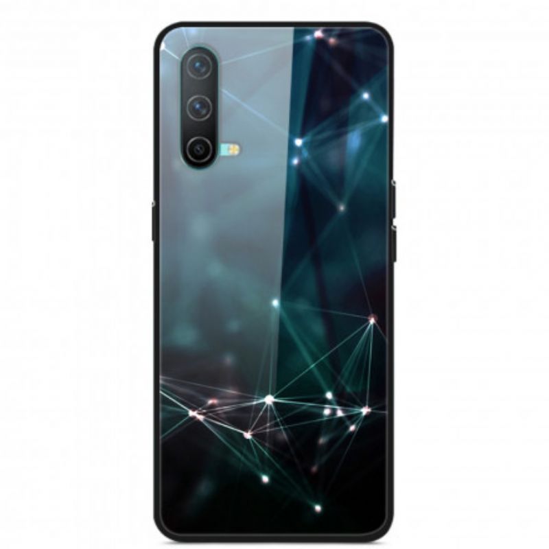 Hoesje Oneplus Nord Ce 5g Gehard Glas Abstracte Kleuren