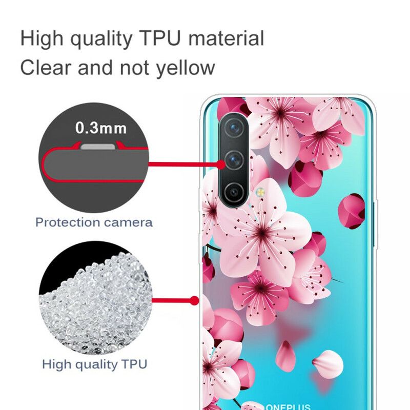 Hoesje Oneplus Nord Ce 5g Kleine Roze Bloemen Bescherming Hoesje