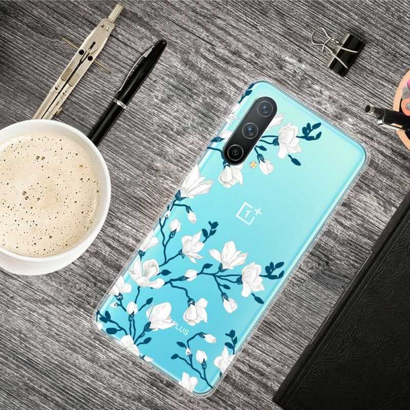 Hoesje Oneplus Nord Ce 5g Witte Bloemen