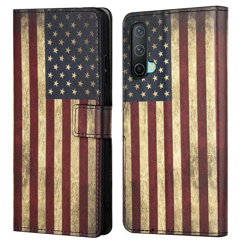 Leren Hoesje Oneplus Nord Ce 5g Amerikaanse Vlag