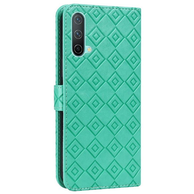 Leren Hoesje Oneplus Nord Ce 5g Imitatieleer Patroon Checks