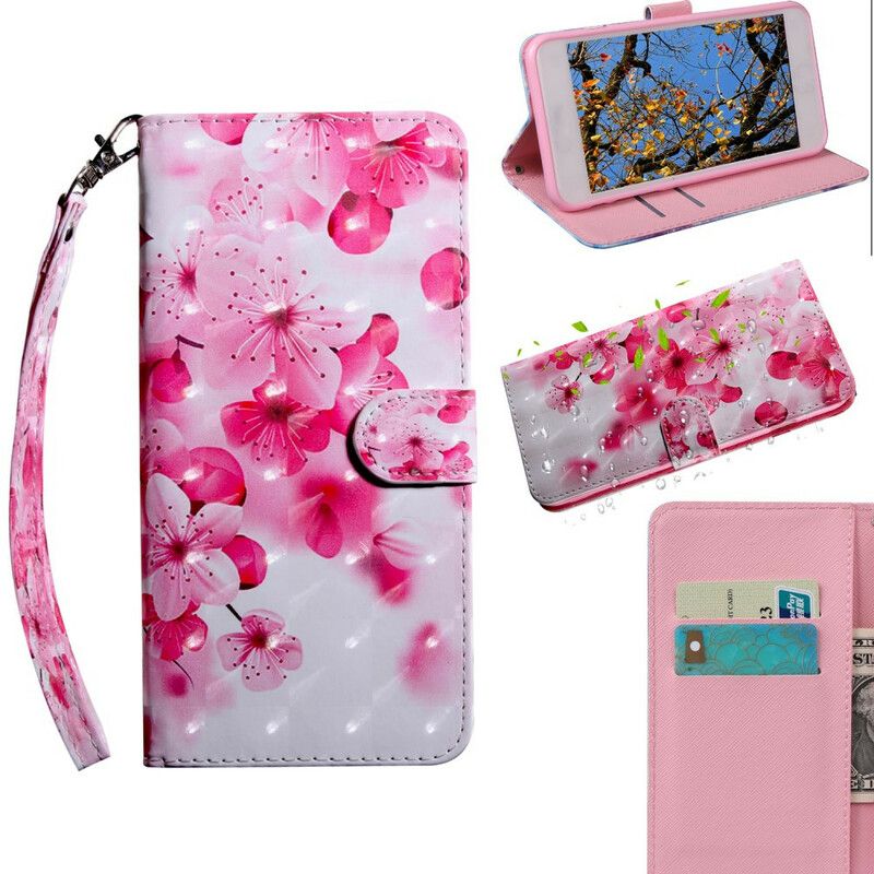 Leren Hoesje Oneplus Nord Ce 5g Roze Bloemen Bescherming Hoesje