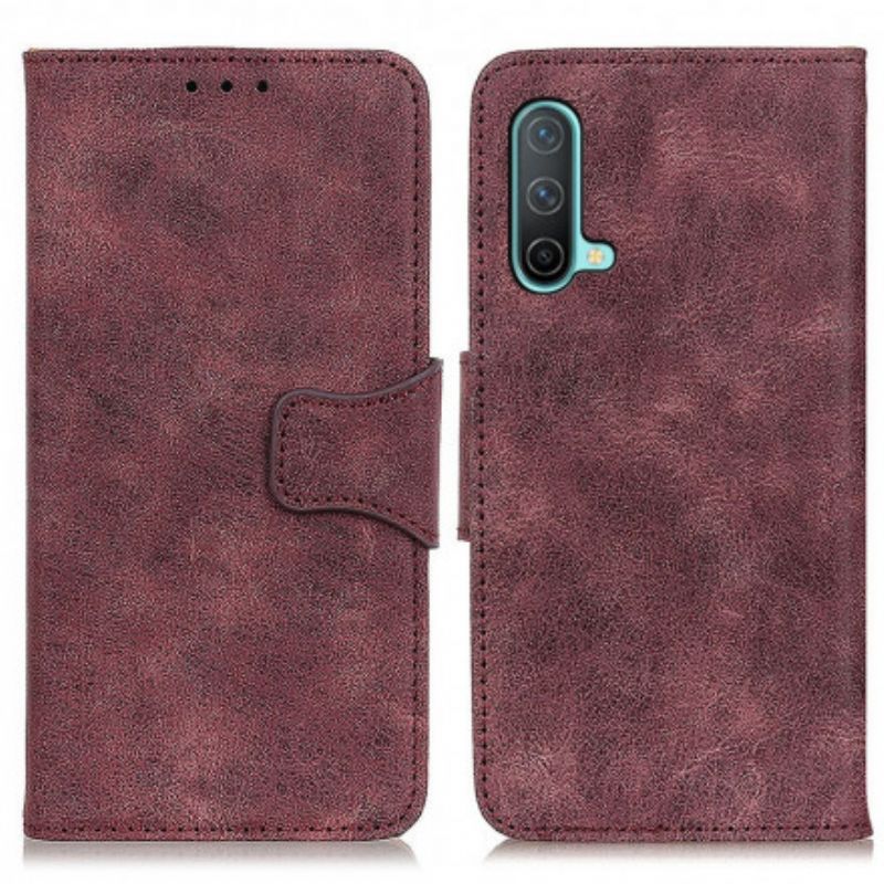 Leren Hoesje Voor Oneplus Nord Ce 5g Vintage Splitleer