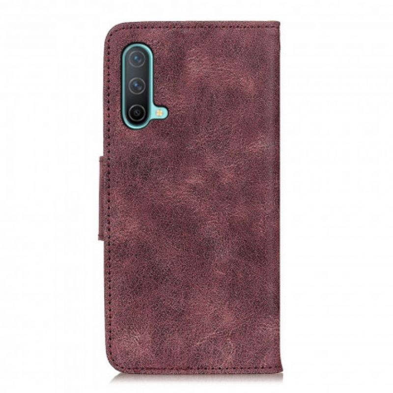 Leren Hoesje Voor Oneplus Nord Ce 5g Vintage Splitleer