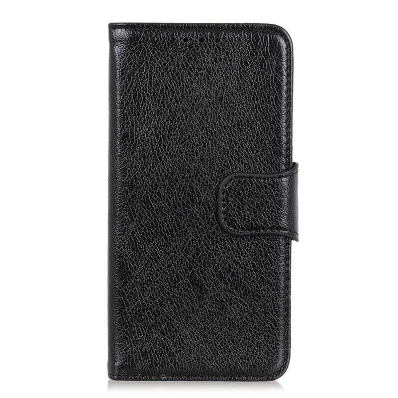 Flip Case Leren Sony Xperia 5 II Rood Zwart Split Nappaleer