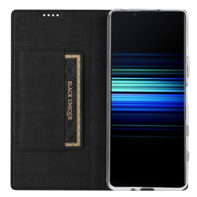 Folio-hoesje Sony Xperia 5 II Grijs Zwart Getextureerde Vili Dmx