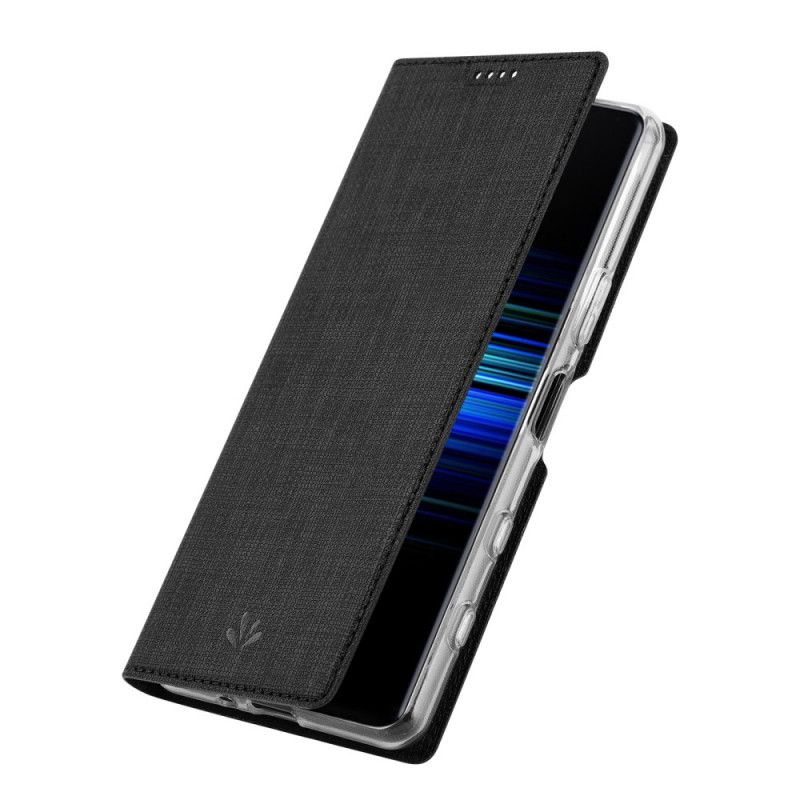 Folio-hoesje Sony Xperia 5 II Grijs Zwart Getextureerde Vili Dmx