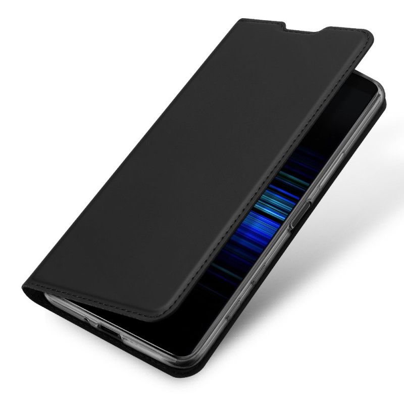 Folio-hoesje voor Sony Xperia 5 II Donkerblauw Zwart Pro Dux Ducis Huid