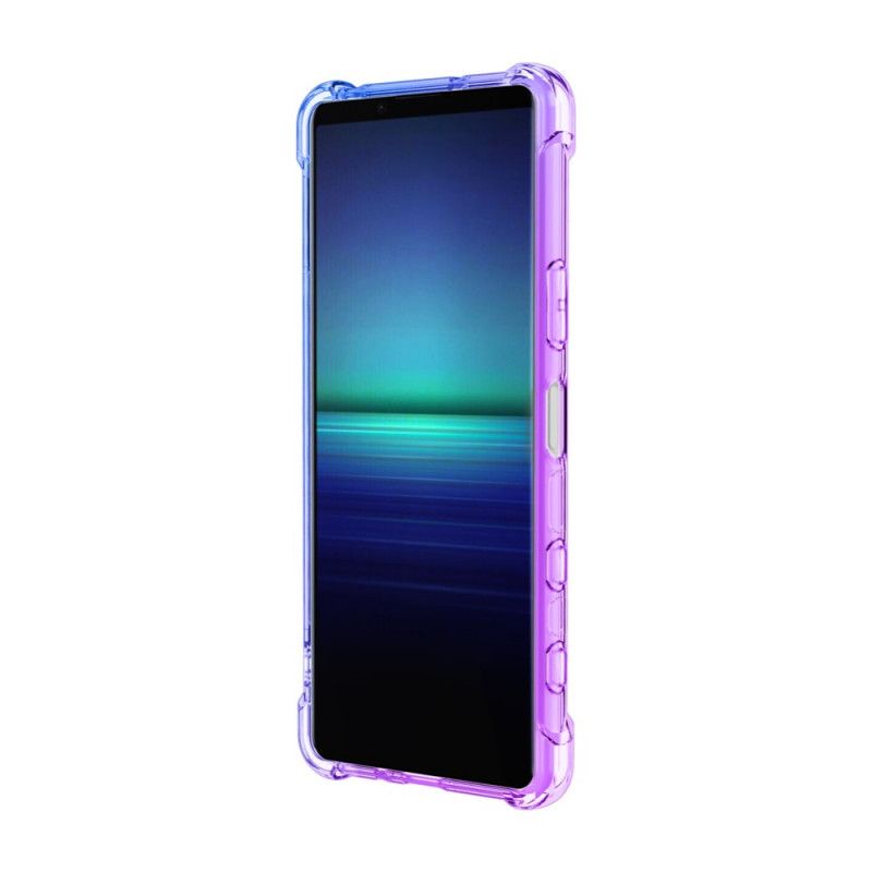 Hoesje Sony Xperia 5 II Donkerblauw Roze Kleurverloop