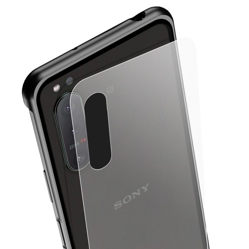 Hoesje voor Sony Xperia 5 II Rood Zwart Lenuo Metalen Rand