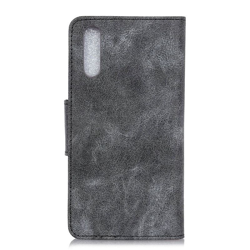 Leren Hoesje voor Sony Xperia 5 II Bruin Grijs Vintage Splitleer