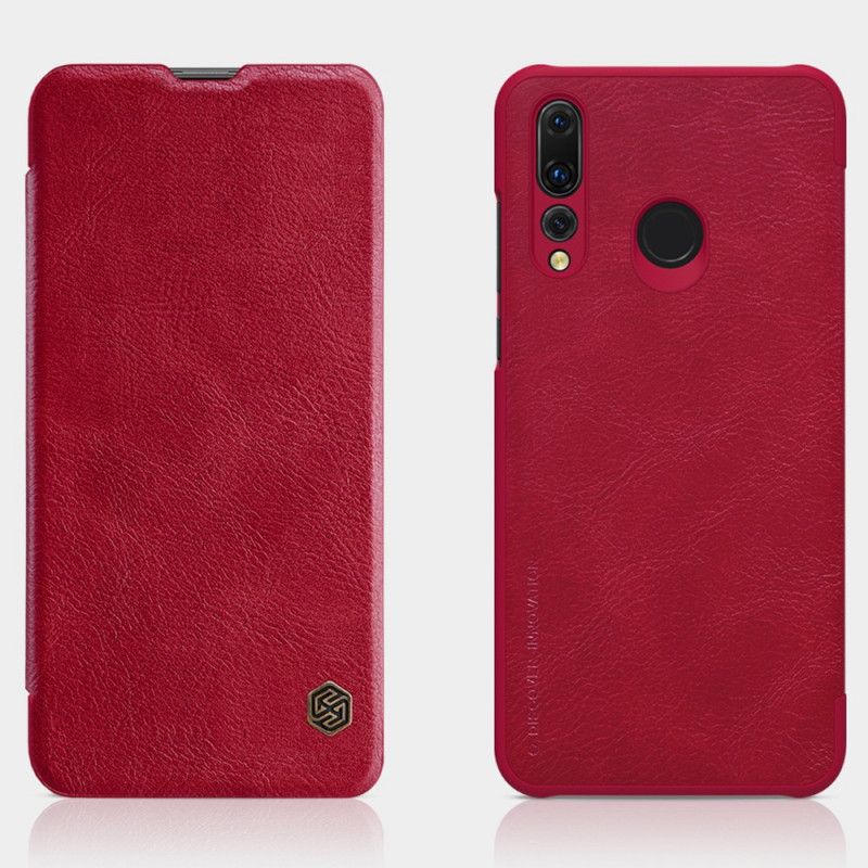 Folio-hoesje Huawei P Smart Plus 2019 Bruin Rood Telefoonhoesje Nillkin Qin-Serie