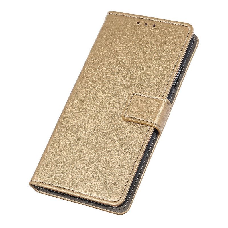 Leren Hoesje Huawei P Smart Plus 2019 Goud Zilver Lychee Zichtbare Naden