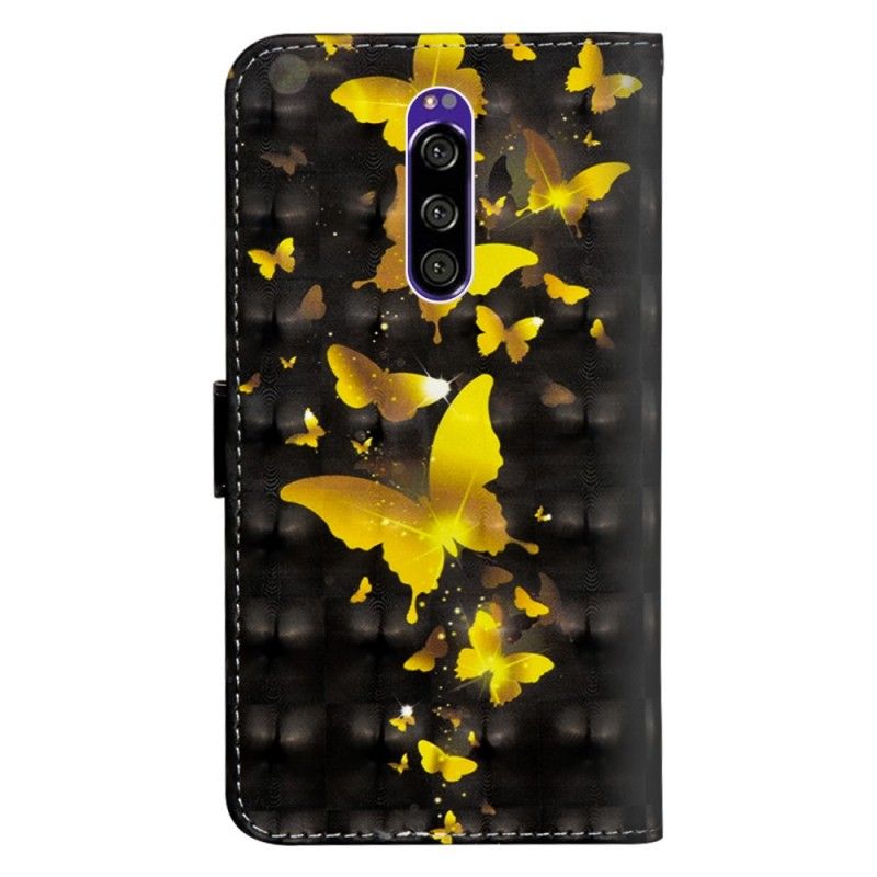 Bescherming Hoesje Sony Xperia 1 Telefoonhoesje Gele Vlinders