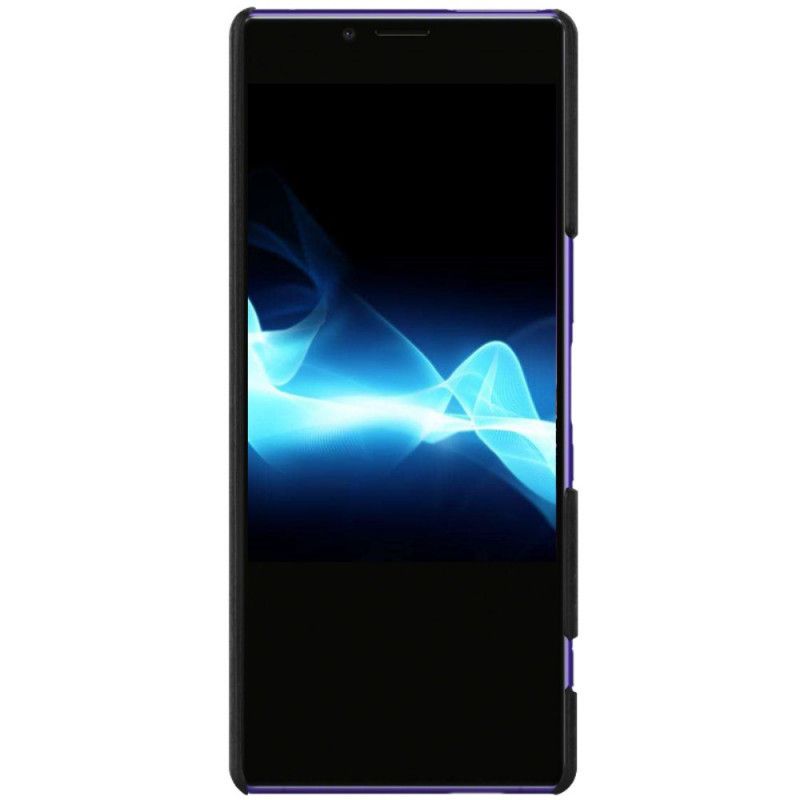 Case Hoesje Sony Xperia 1 Rood Zwart Telefoonhoesje Imak Ruiyi Serie Leereffect