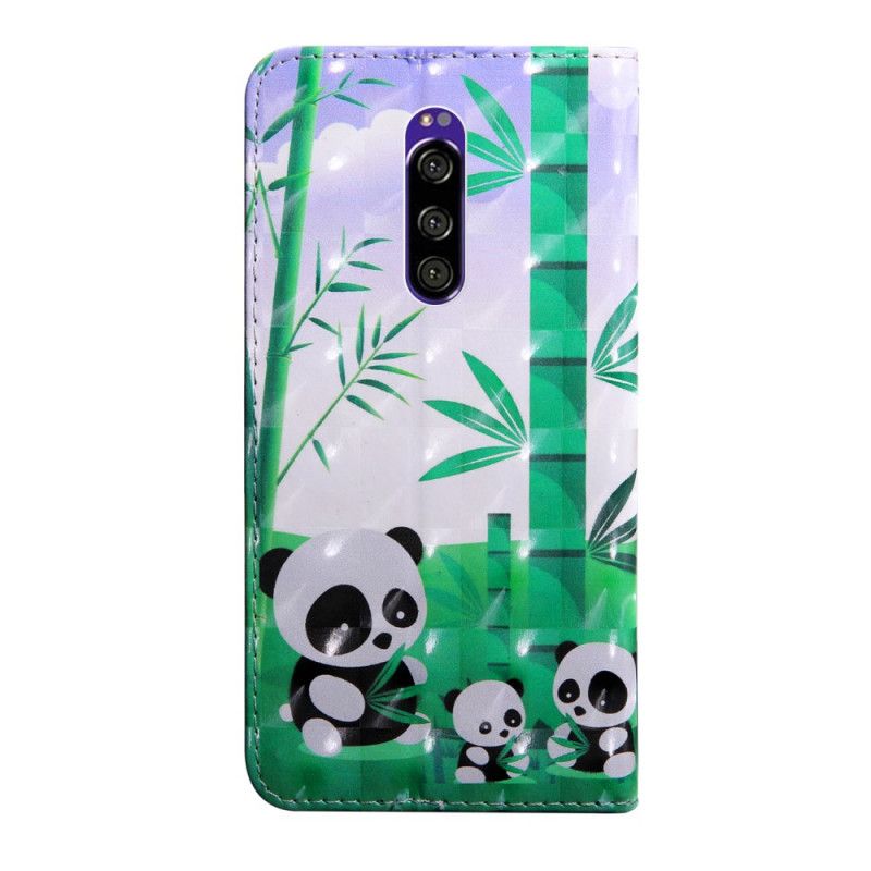 Cover Folio-hoesje Sony Xperia 1 Telefoonhoesje Familie Van Panda'S