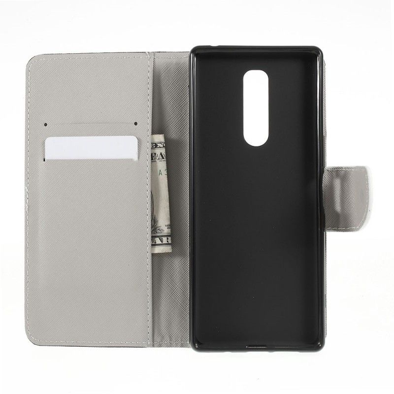 Flip Case Leren Sony Xperia 1 Gevaarlijke Beer