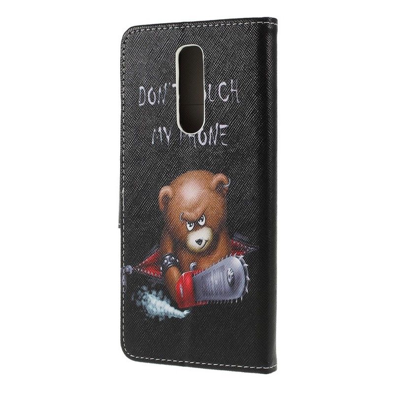 Flip Case Leren Sony Xperia 1 Gevaarlijke Beer