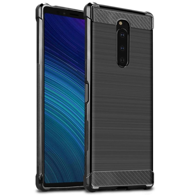 Hoesje Sony Xperia 1 imak Vega Serie Geborsteld Koolstofvezel