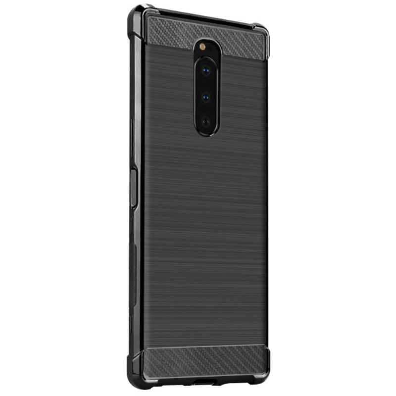 Hoesje Sony Xperia 1 imak Vega Serie Geborsteld Koolstofvezel