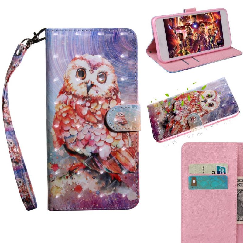 Leren Hoesje Sony Xperia 1 Hibou De Schilder