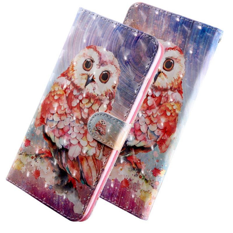 Leren Hoesje Sony Xperia 1 Hibou De Schilder