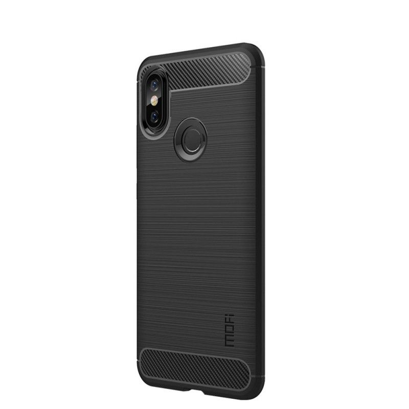 Hoesje Xiaomi Redmi Note 5 Grijs Zwart Geborsteld Koolstofvezel