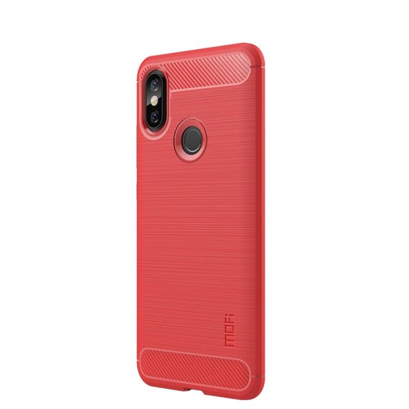 Hoesje Xiaomi Redmi Note 5 Grijs Zwart Geborsteld Koolstofvezel